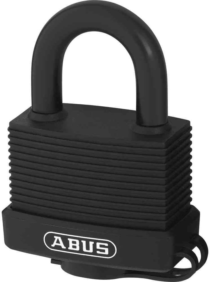 ABUS Vorhängeschloss Messing 70/45 - wetterfest - Messing-Schlosskörper - schlagzähe Kunststoffumman