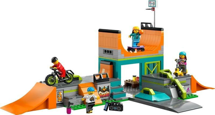 LEGO 60364 City Skaterpark, Spielzeug für Kinder ab 6 Jahren, mit BMX-Rad, Skateboard, Scooter, Inli