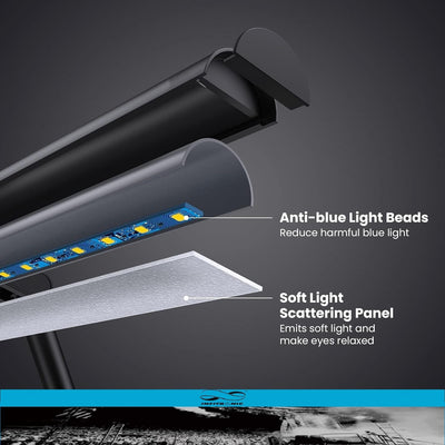 Infitronic IN18LEDNLR - 18 LEDs Wiederaufladbare Notenpultleuchte/Notenpultlampe/Klavierlampe/Lesela