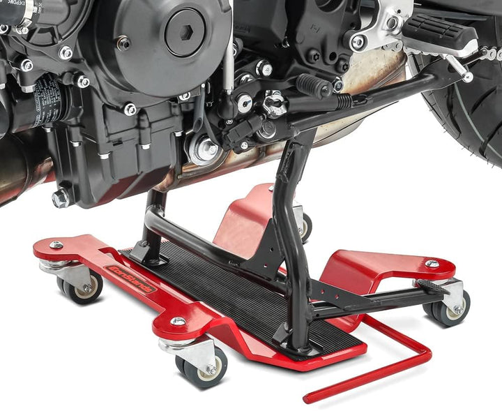ConStands Central Mover - Motorrad Rangierhilfe für Honda @ 125/150,Africa Twin XRV 650/750,Black Wi