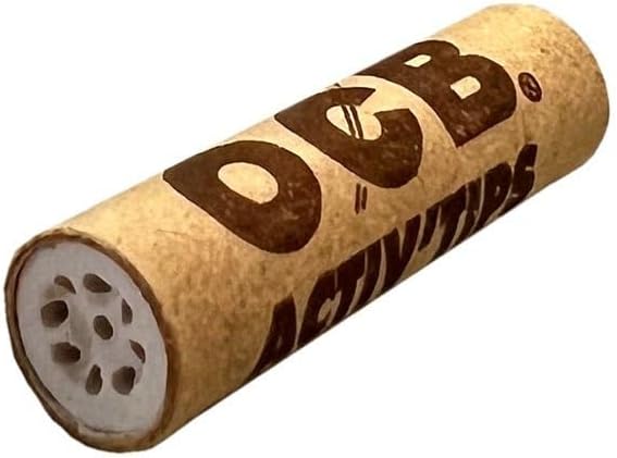 OCB 18657 ActivTips Slim Unbleached-7 mm-Virgin-Aktivkohlefilter mit Keramikkappen-10 x 50 500 Stück