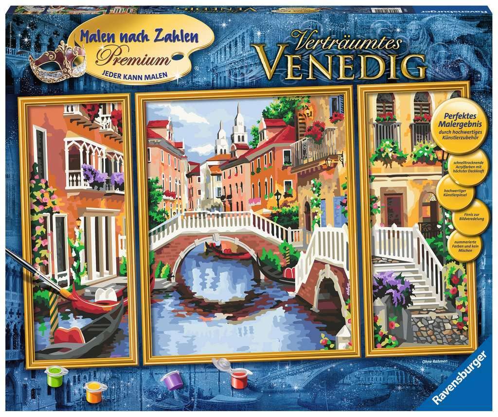 Ravensburger Malen nach Zahlen 28914 - Verträumtes Venedig - Perfektes Malergebnis durch hochwertige