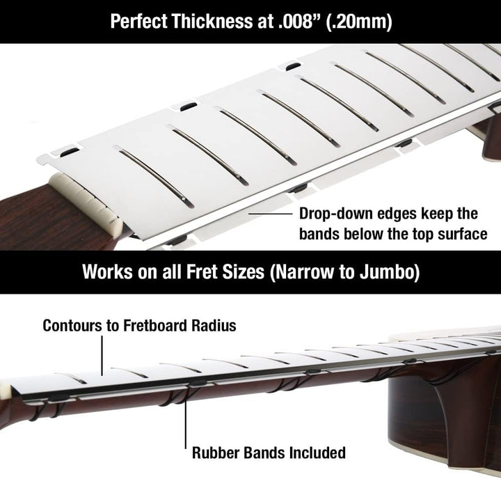 MusicNomad MN803 Fret Shield™ - Griffbrettschutzwerkzeug für Bundpolierarbeiten an Gitarren mit 25.3
