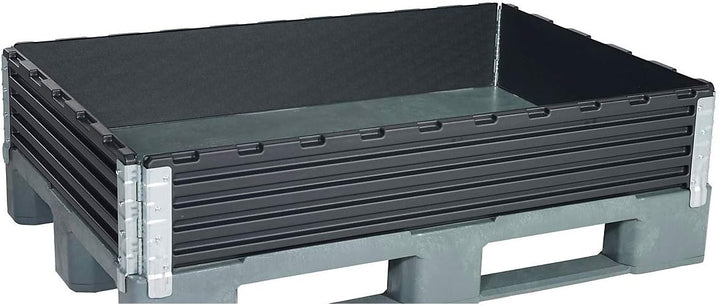 KIGA | Kunststoffaufsatzrahmen | VE 2 Stk | für Euro-Palette 1200 x 800 mm | klappbar | mit 6 Scharn