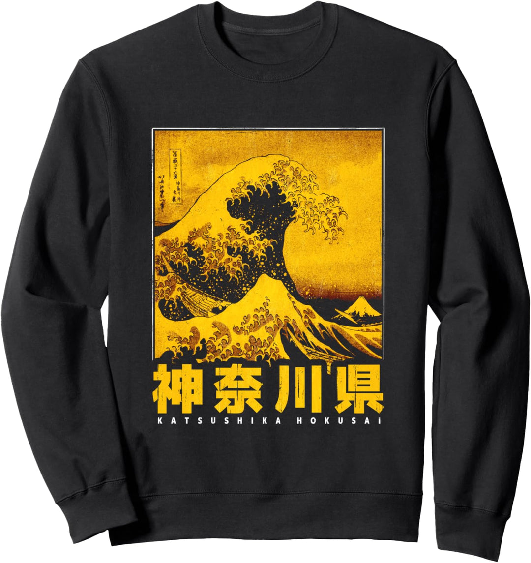 Vintage Japanisches Japan Style Die Grosse Welle Vor Kanagawa Sweatshirt