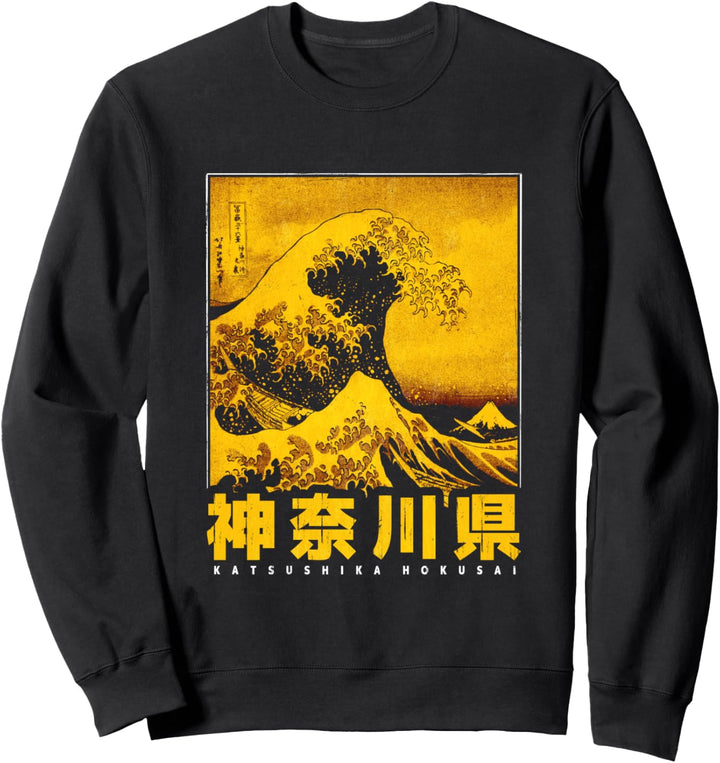 Vintage Japanisches Japan Style Die Grosse Welle Vor Kanagawa Sweatshirt