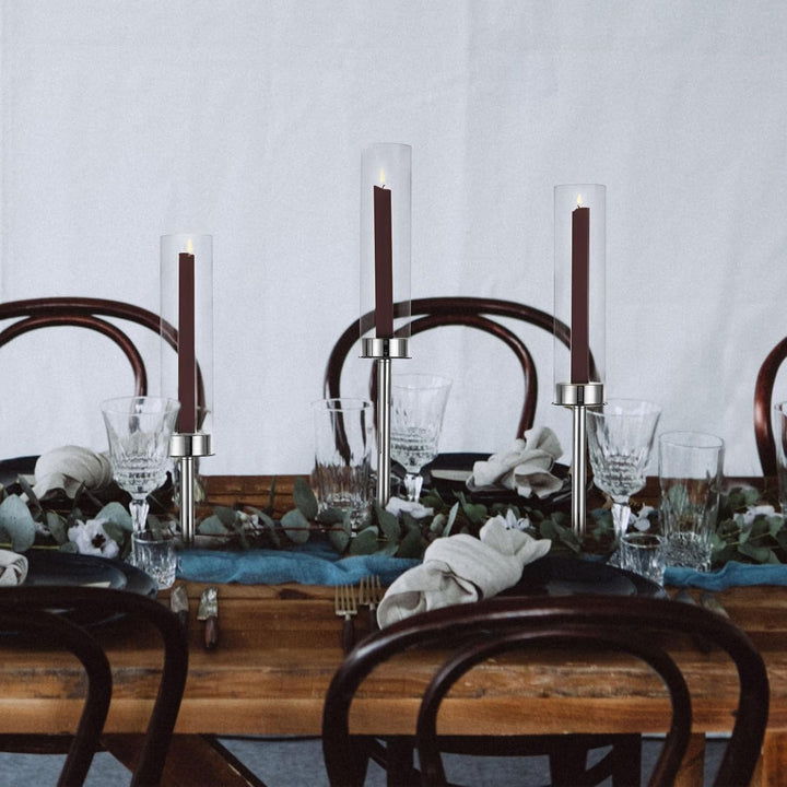 Sziqiqi Kerzenständer Silber Metall für Hochzeit - 48/42/36cm Kerzenhalter Dekorative Stabkerzenhalt