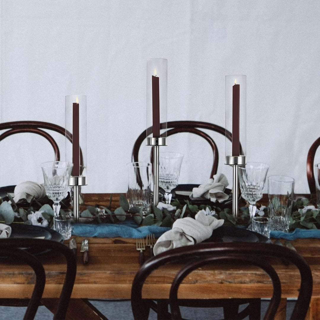 Sziqiqi Kerzenhalter Kerzenständer Silber Metall für Hochzeitstisch Mittelstücke - 48cm Hoch Kerzens