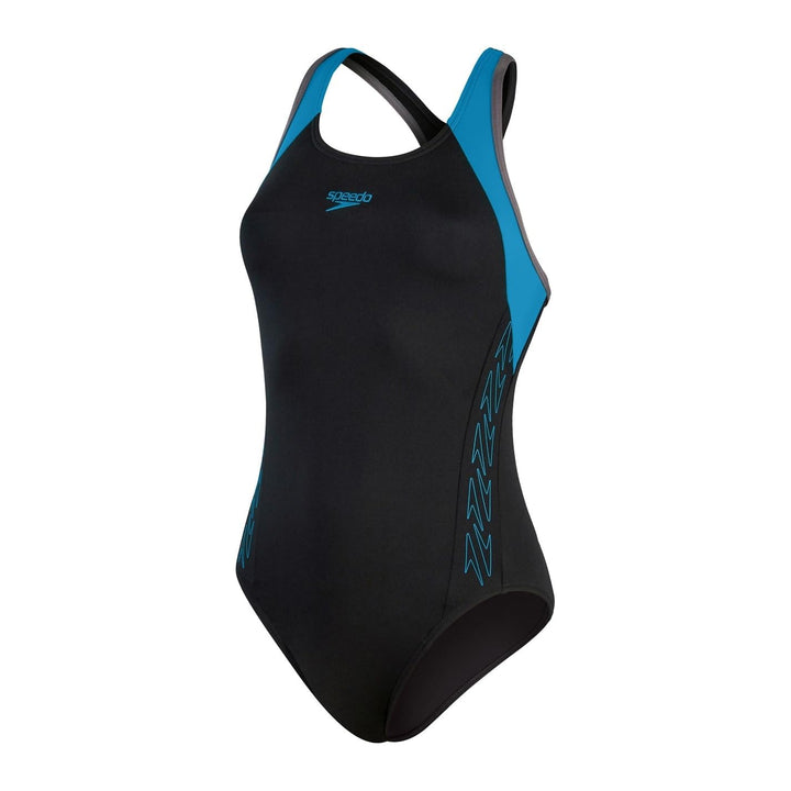 Speedo Damen Schwimmanzug HyperBoom Flyback 34 Schwarz, 34 Schwarz