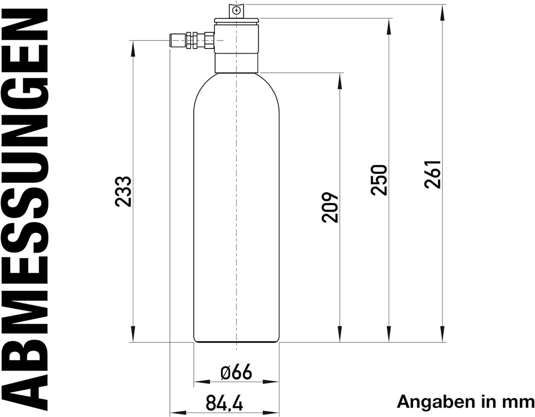 Rotek wiederbefüllbare Sprühflasche inkl. 4 Düsen - einfach Mittel einfüllen, mit Druckluft befüllen