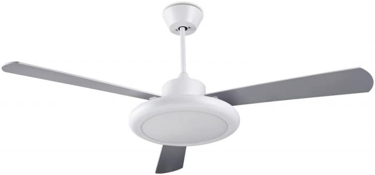 LEDs- C4 30-5676-CF-M1-Ventilatore bahia 1 2 gx13 x 55 W, colore: bianco lucido
