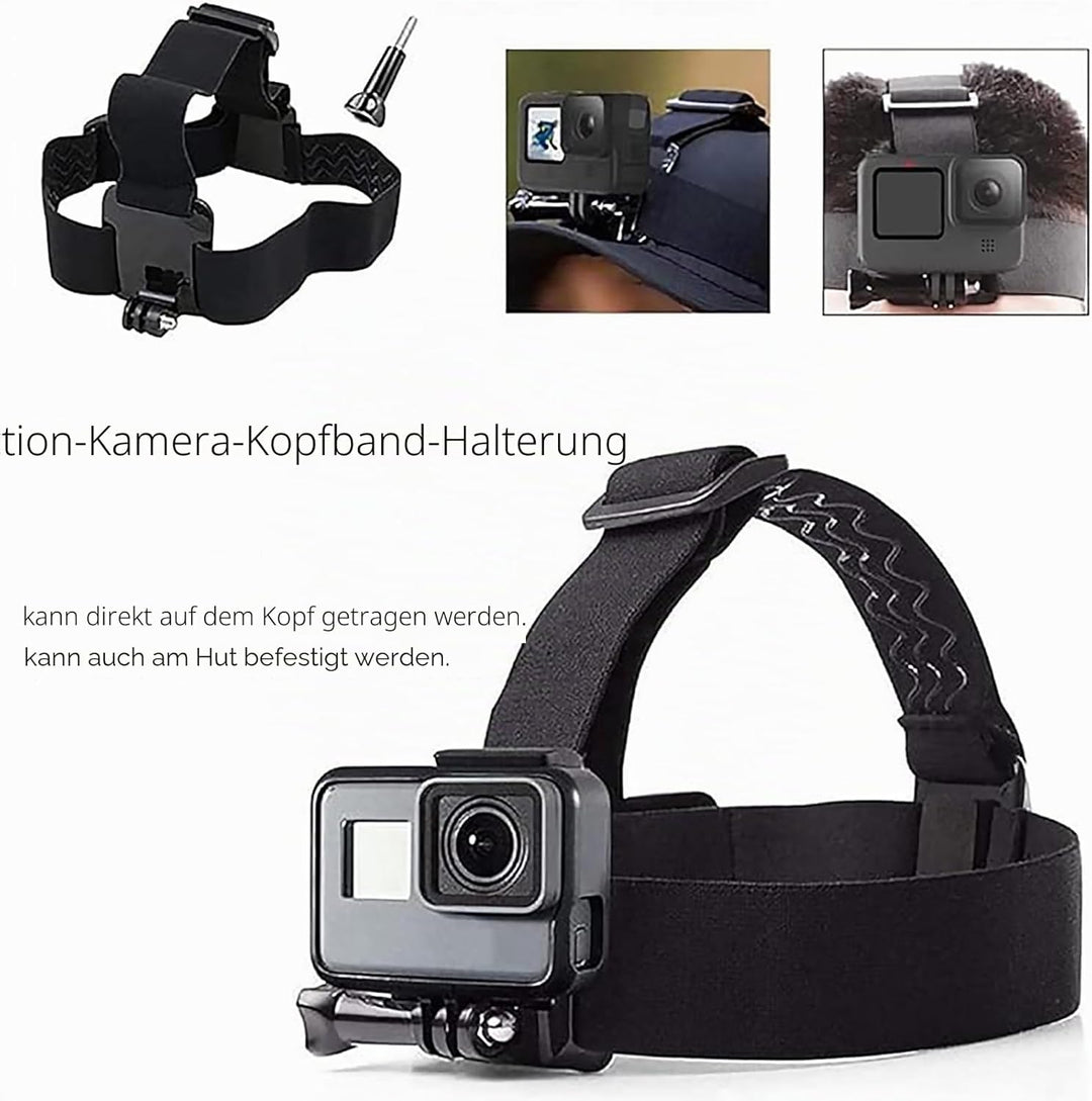 TEKCAM Action Kamera Zubehör Brustgurthalterung Stirnband Halterung Kit Kompatibel mit GoPro Hero 13