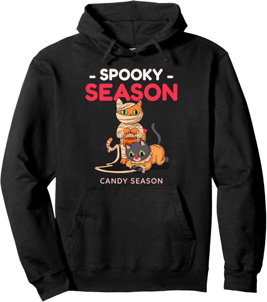 Spooky Season Candy Katze lustiges Kostüm Halloween Pullover Hoodie
