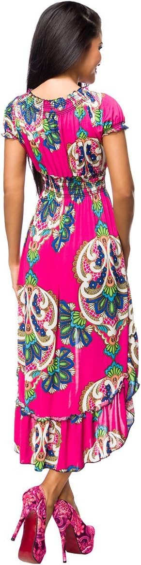 1001-kleine-Sachen at Sommerkleid Malibu luftiges Strandkleid mit V-Ausschnitt asymmetrisches Damen-