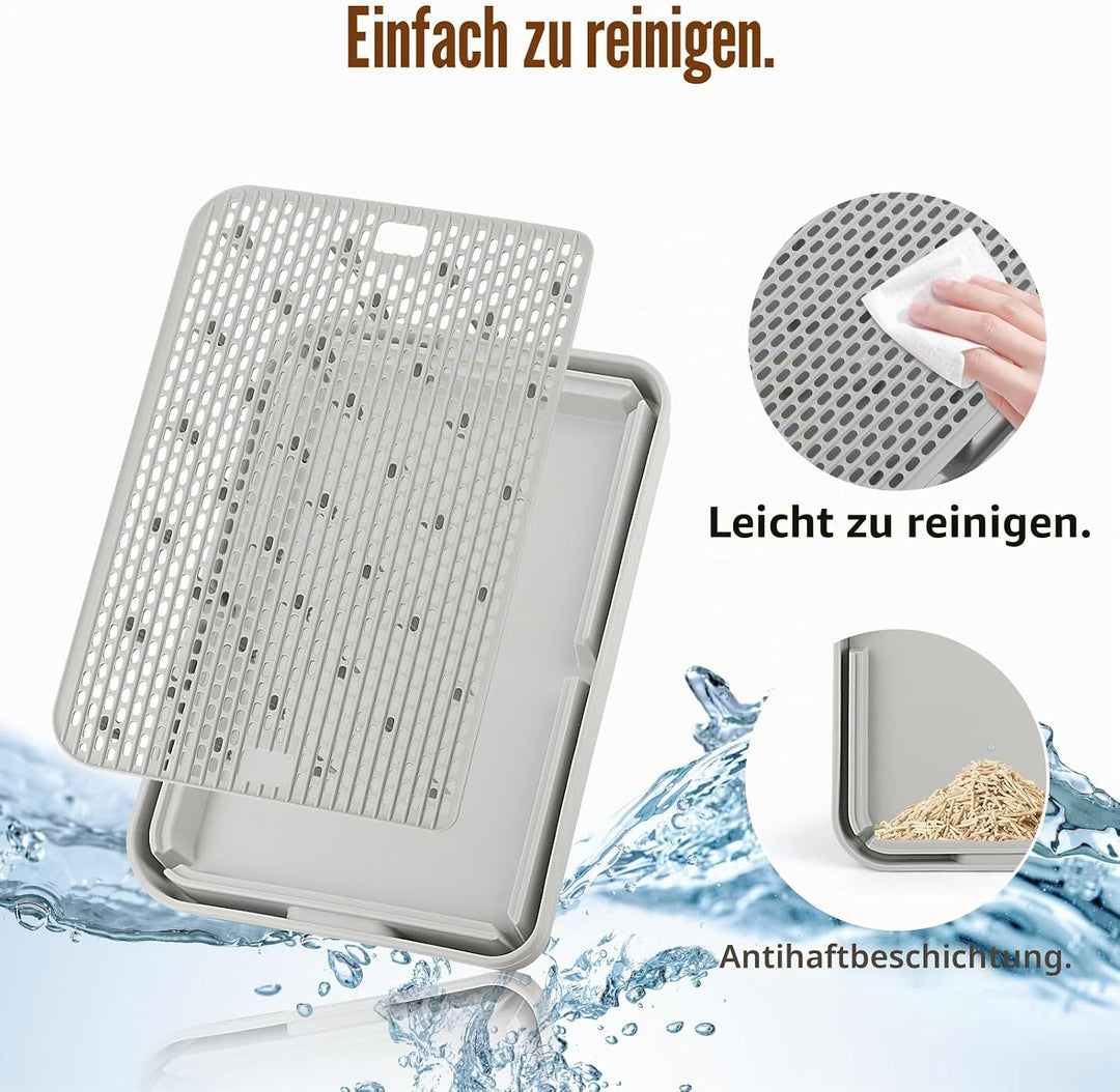 grosse Katzentoilette Rampe Matte, 42x30CM Katzentreppe, Katzenstreu Catcher für automatische selbst