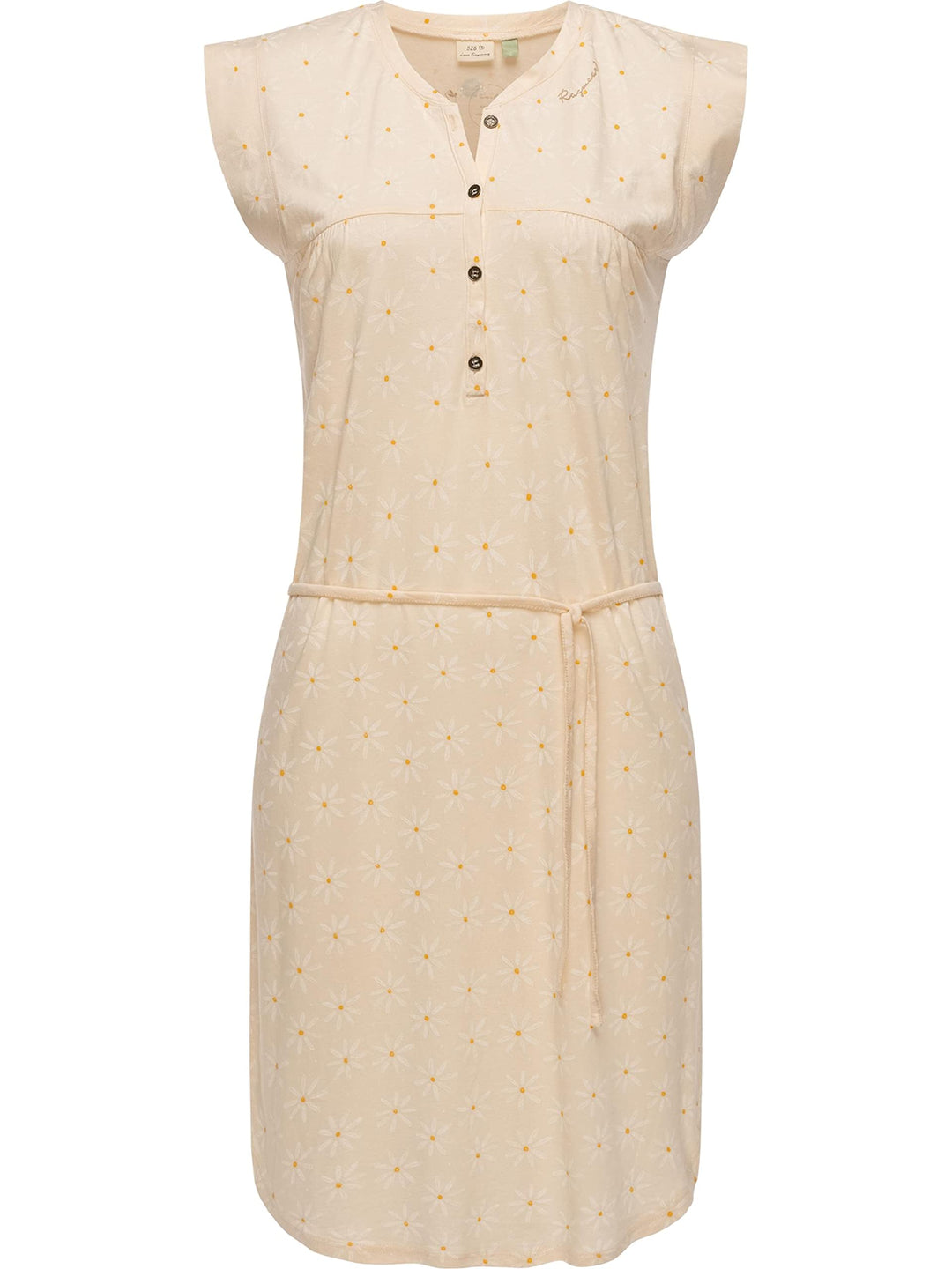 Ragwear Damen Kleid Midi Sommerkleid Zofka XS-XXL M Beige, M Beige