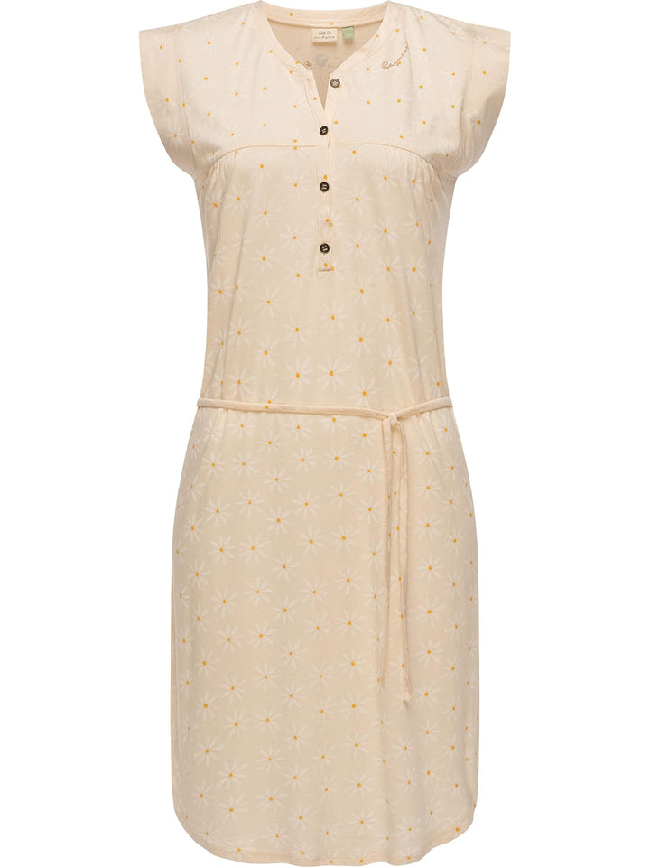 Ragwear Damen Kleid Midi Sommerkleid Zofka XS-XXL M Beige, M Beige