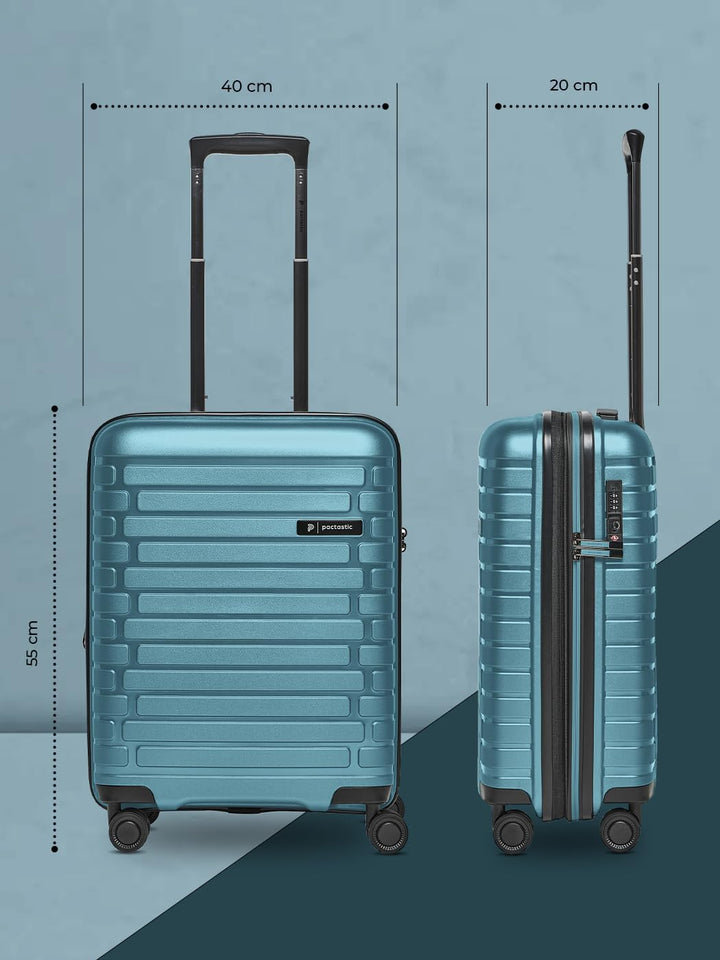Pactastic Hartschalen Kabinen-Koffer | Kleiner Cabin-Trolley 40 x 20 x 55 cm von 40 auf 48 Liter erw
