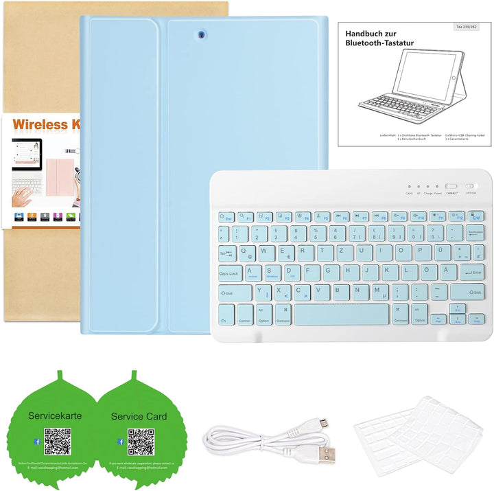 Tastatur Hülle 10.2 Zoll für IPad 9th Gen 2021/8th Gen 2020/7th Gen 2019/IPad Air 3 Gen 2019/IPad Pr