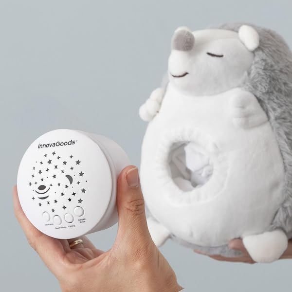 Plüsch-Igel mit weissem Rauschen und Nachtlicht-Projektor Spikey InnovaGoods