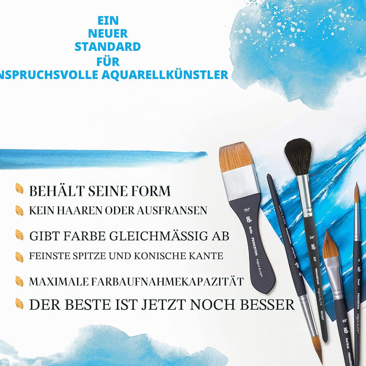 Princeton Aqua Elite NextGen Artist Travel Brush, Series 4850 Synthetic Kolinsky Sable for Watercolo