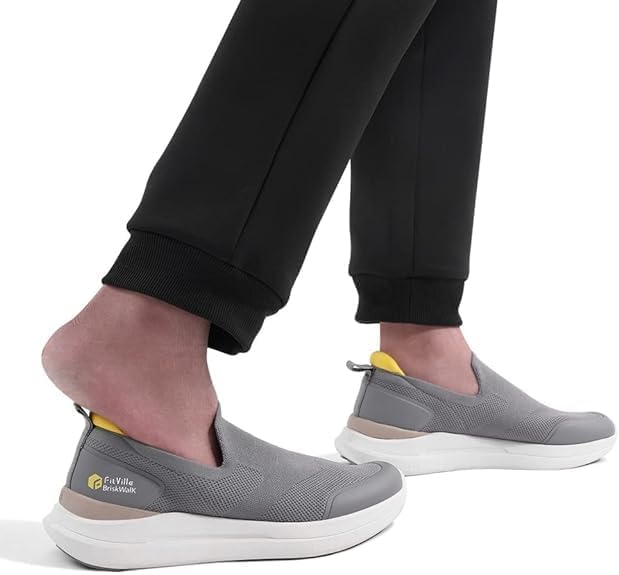 FitVille Herren Slip on Sneakers Extra Weite Leichte Slipper Schuhe Herren extra breit Atmungsaktiv
