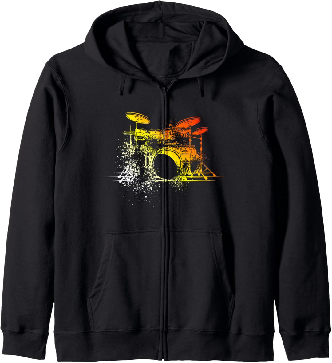Geschenk für Schlagzeuger | Drumsticks Vintage Schlagzeug Kapuzenjacke