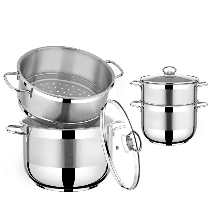 Urban Living Couscoussiere 6 Liter Edelstahl Couscous Topf Damfgarer Couscoustopf