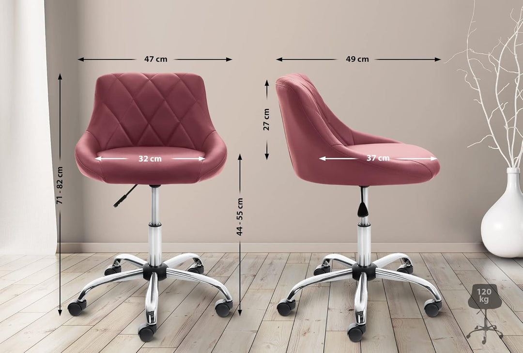 CLP Arbeitshocker Lazio I Kunstleder Oder Stoff I Höhenverstellbarer Arbeitsstuhl I Rollbar, Farbe:B