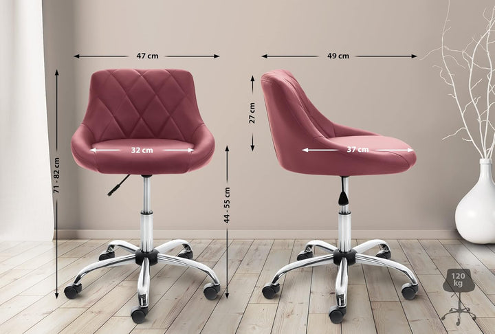 CLP Arbeitshocker Lazio I Kunstleder Oder Stoff I Höhenverstellbarer Arbeitsstuhl I Rollbar, Farbe:B