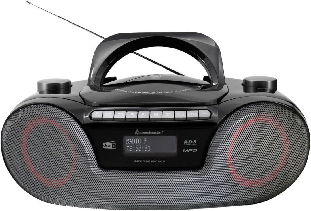 Soundmaster SCD8300SW tragbares Digitalradio CD-Player Hörbuchfunktion Bluetooth DAB+ UKW-Radio USB/