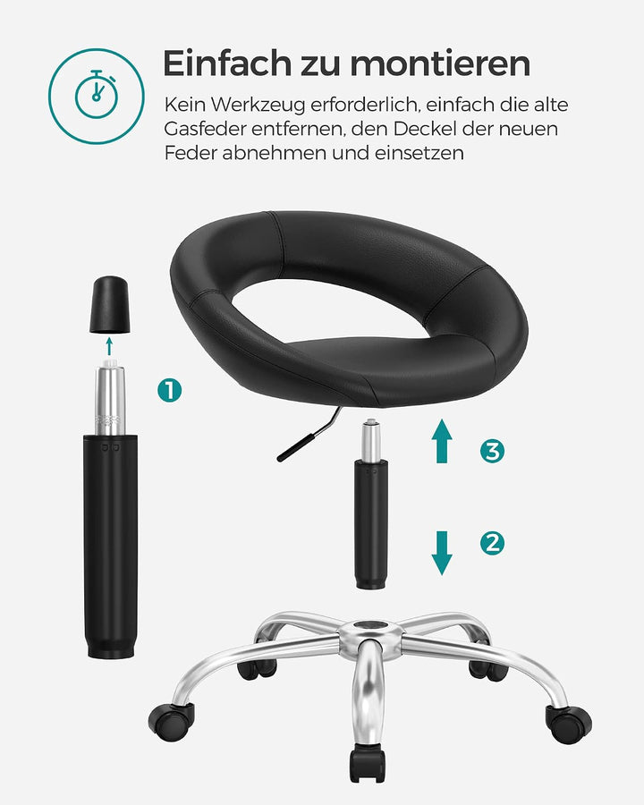 SONGMICS Gasdruckfeder für Bürostuhl, 200 kg Belastbarkeit, Gasdruckdämpfer für Schreibtischstuhl, G