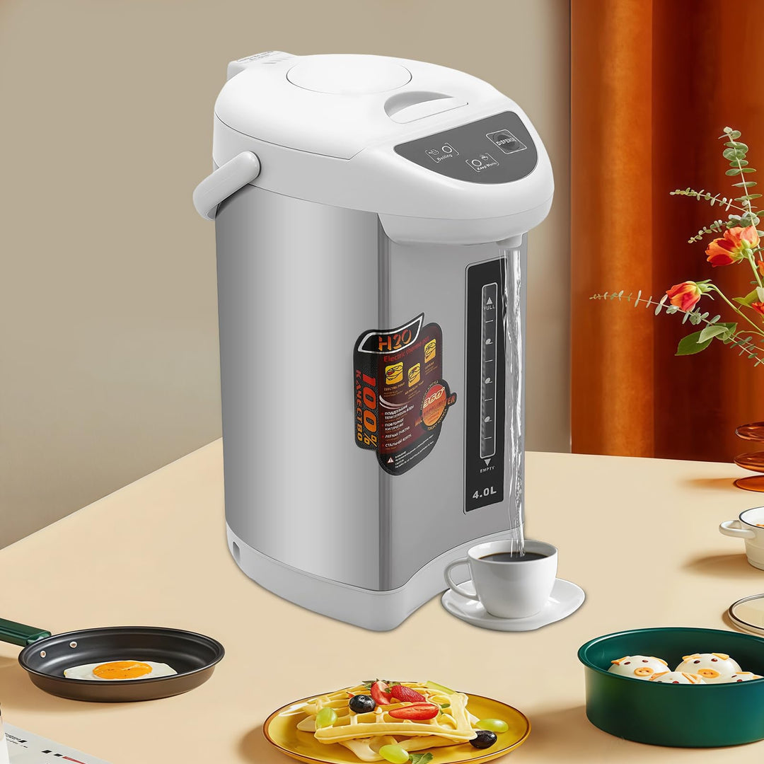 Elektrische Thermokanne 4 Liter Wasserspender Heisswasserspender Wasserkocher Teekanne 750 W Edelsta