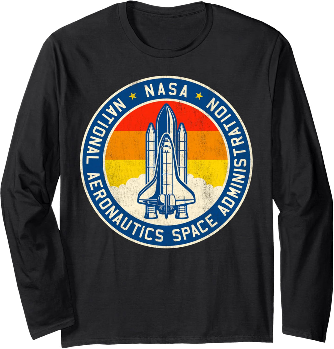 NASA Aeronautics Space Administration Poster Langarmshirt