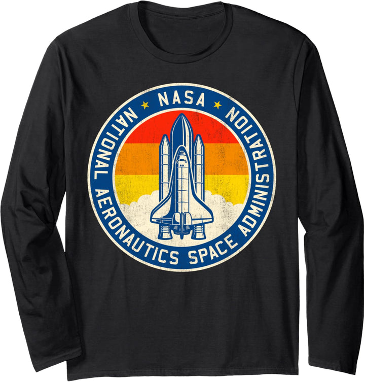 NASA Aeronautics Space Administration Poster Langarmshirt
