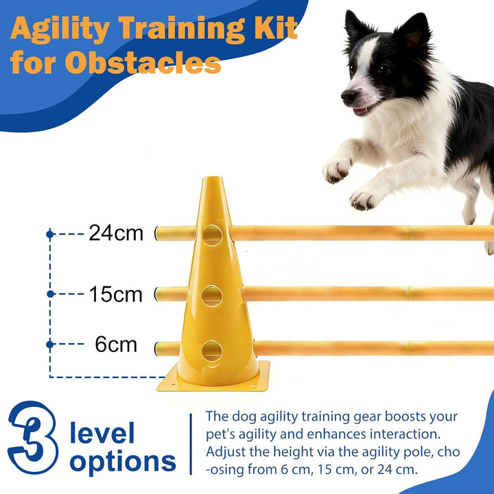 Agility Set Hunde Klein, Kinder Agility Trainingsgerät, Hindernisse für Pferde & Hundeparcours, Kege