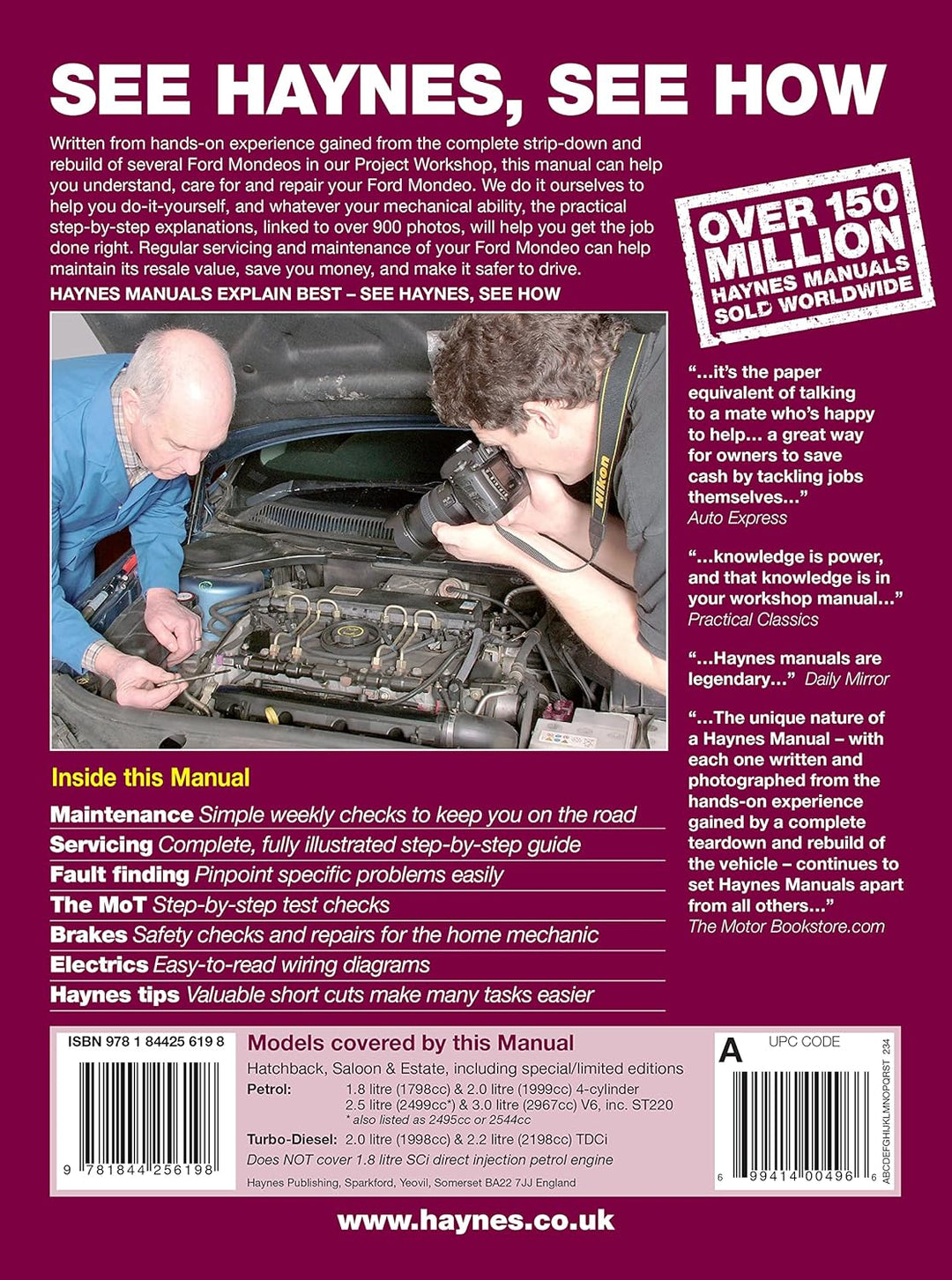 Ford Mondeo Petrol & Diesel (July 03 - 07) Haynes Repair Manual, Taschenbuch
