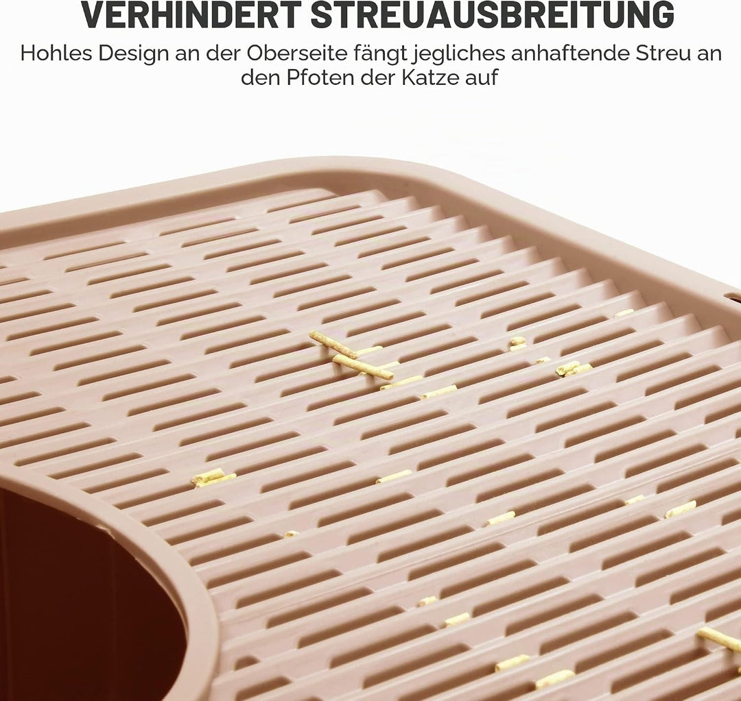YITAHOME Katzentoilette mit Deckel, Katzenklo Gross, Katzenklo Hop In, Geruchlose Katzentoilette mit