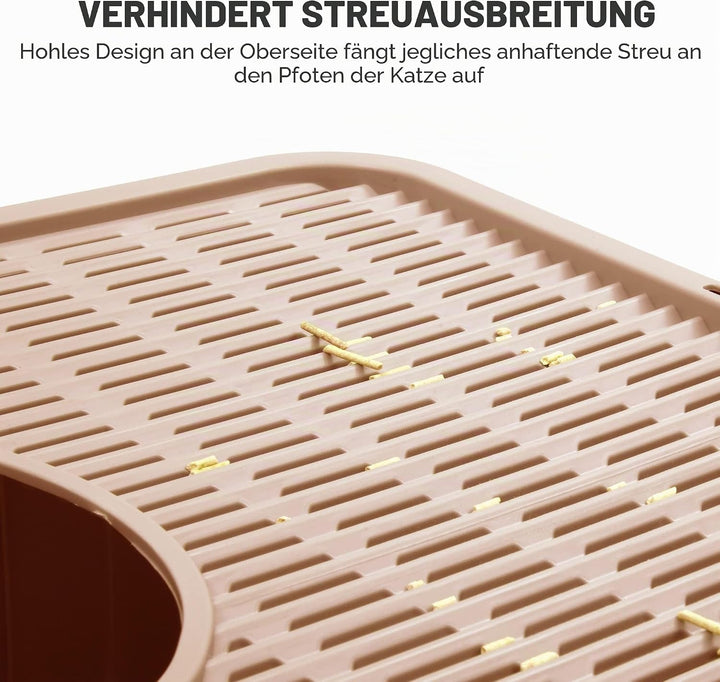 YITAHOME Katzentoilette mit Deckel, Katzenklo Gross, Katzenklo Hop In, Geruchlose Katzentoilette mit