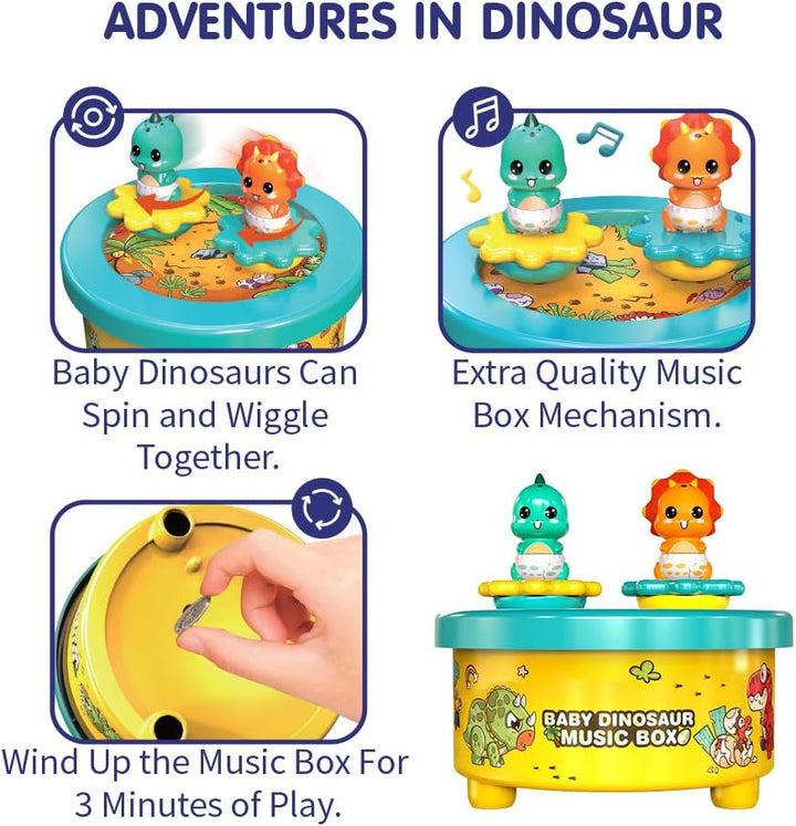 WEofferwhatYOUwant Dinosaurier-Baby-Spieluhr. Sanfte Melodien für kleine Abenteurer Dinosaurier-Enth