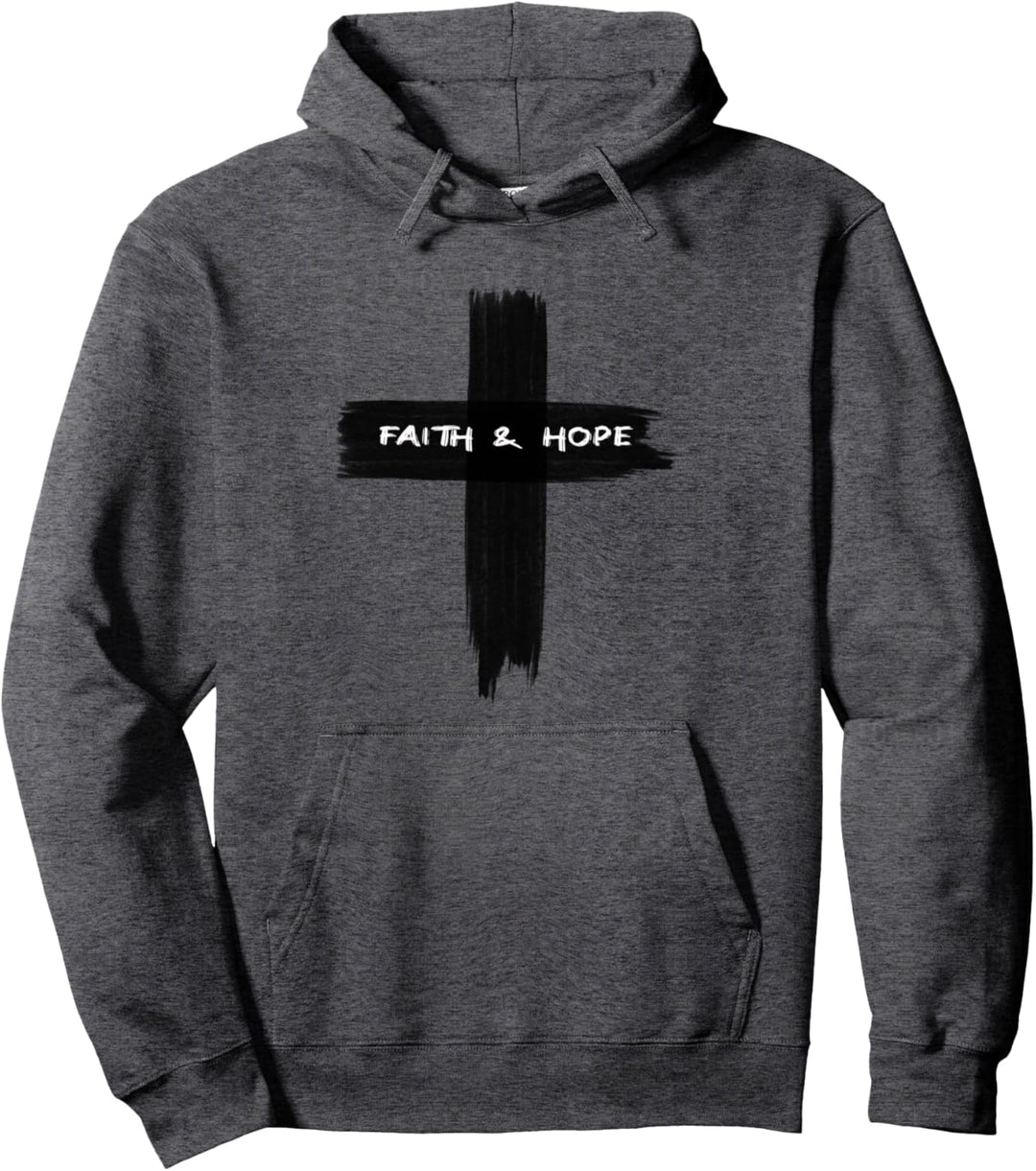 Faith and Hope, Glaube und Hoffnung, Jesus Kreuz Pullover Hoodie