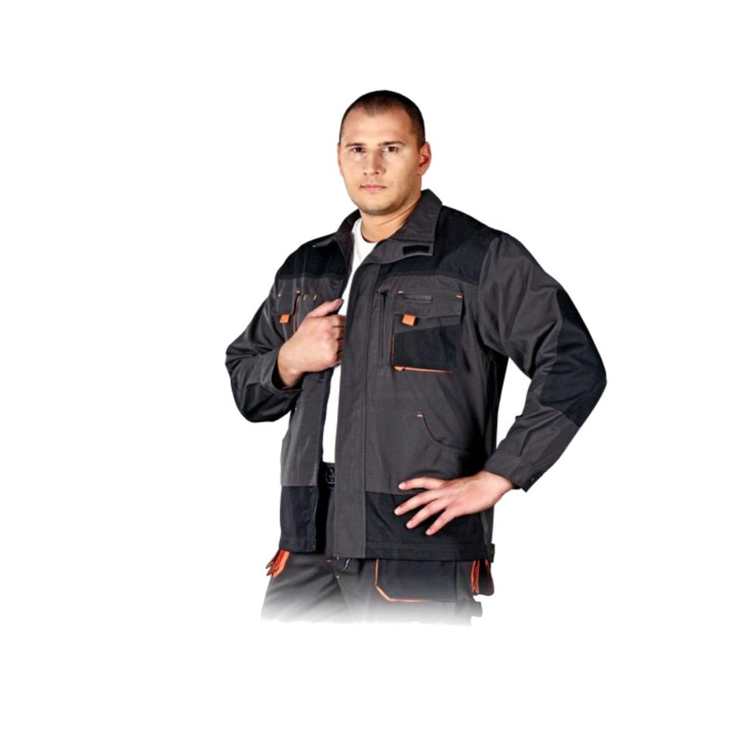 Arbeitsjacke schwarz orange Arbeitsbekleidung Schutzjacke Jacke Arbeitsschutzkleidung Gr. M-XXXL, M