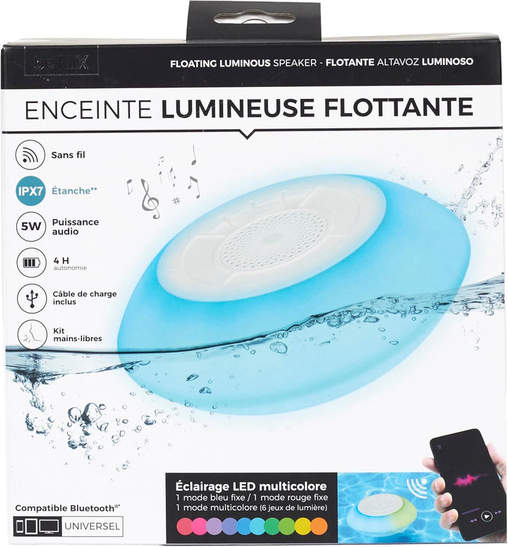 BE MIX, HT0102, schwimmender 5-W-IPX7-Lautsprecher, schwimmender 5-W-Lautsprecher: Wasserauftrieb, u