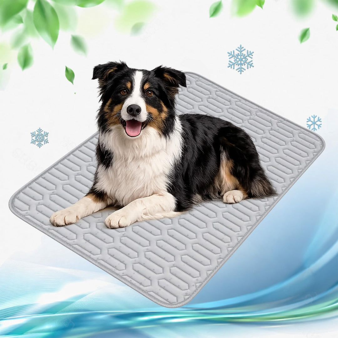 Kühlmatte für Katzen &amp; Hunde, SelbstKühlende Hundematte &amp; Kühlkissen Waschbar für Zuhause, Auto &amp; Re