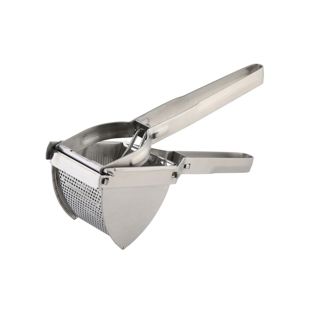 axentia Kartoffelpresse in Silber, robuste Spätzlepresse aus rostfreiem Edelstahl, Korbbreite ca. 85