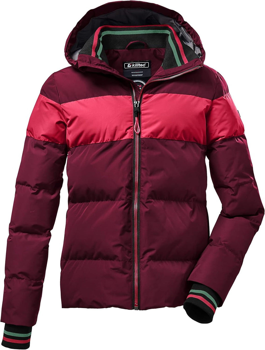 Killtec Mädchen Kow 192 Grls Qltd Jckt Winterjacke/Jacke in Daunenoptik mit Kapuze 164 brombeere, 16