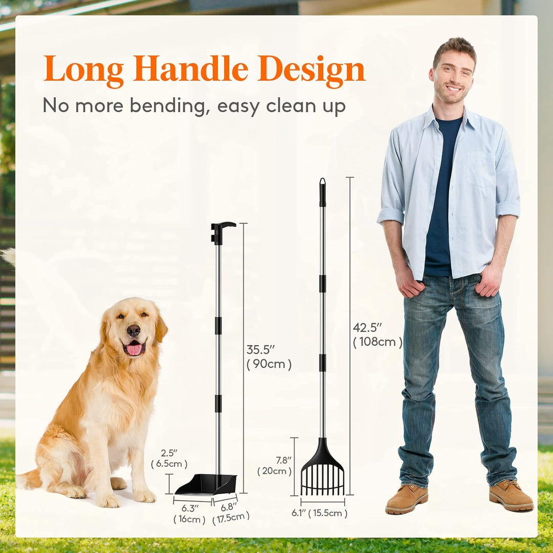 Lifewit Plastik-Hundekotschaufel für den Garten, Leichter tragbarer KOT-Schaufel für mittelgrosse/kl