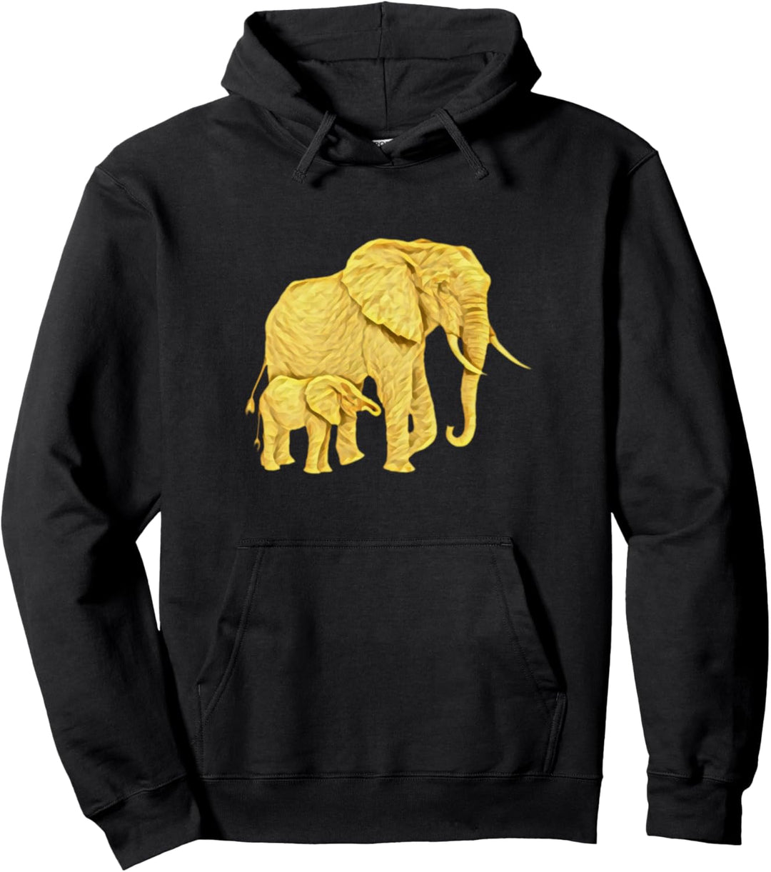 Elefanten Motiv Elefant Tiermotiv Wildtiere Afrika Tiere Pullover Hoodie