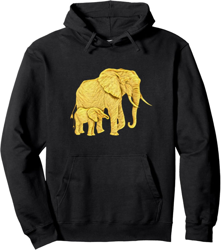 Elefanten Motiv Elefant Tiermotiv Wildtiere Afrika Tiere Pullover Hoodie