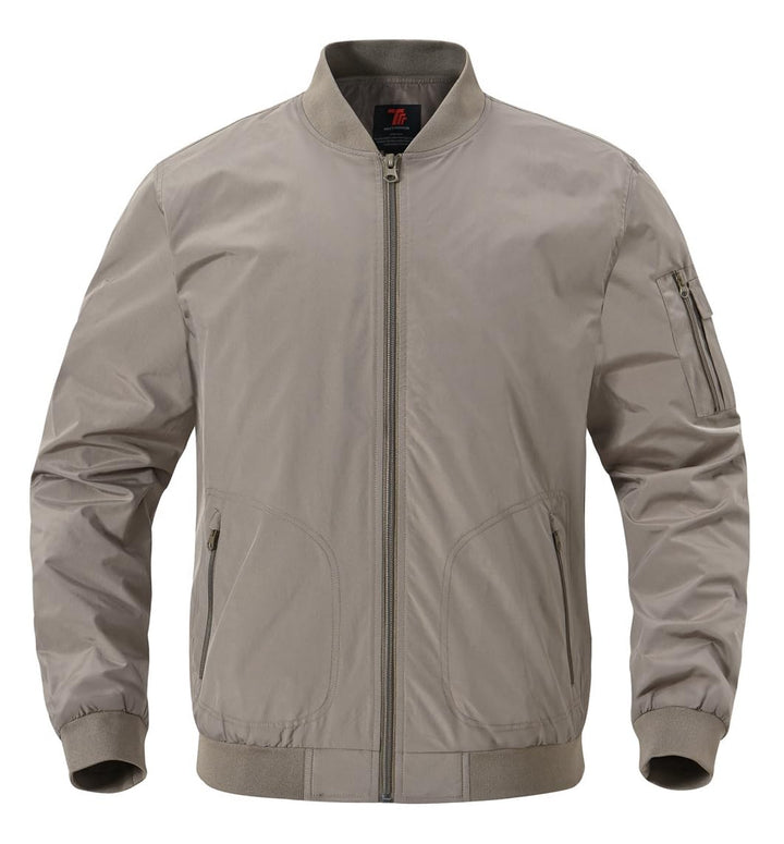 YSENTO Herren Bomberjacke Leichte Übergangsjacke Blouson Windbreaker Stehkragen Baseball Fliegerjack